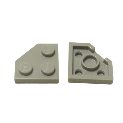 Wedge Plate 2 x 2 Cut Corner in light bluish gray LEGO® piece, part 26601, angled corner plate for building detail
