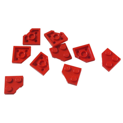 Wedge Plate 2 x 2 Cut Corner in red LEGO® piece, part 26601, angled corner plate for building detail