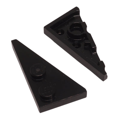 LEGO wedge plate 4 x 2 right pointed part 65426 black
