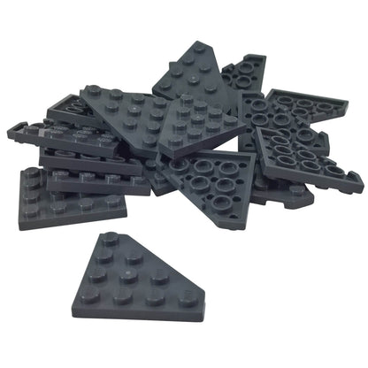 LEGO® Wedge Plate 4 x 4 Cut Corner 30503 dark bluish gray