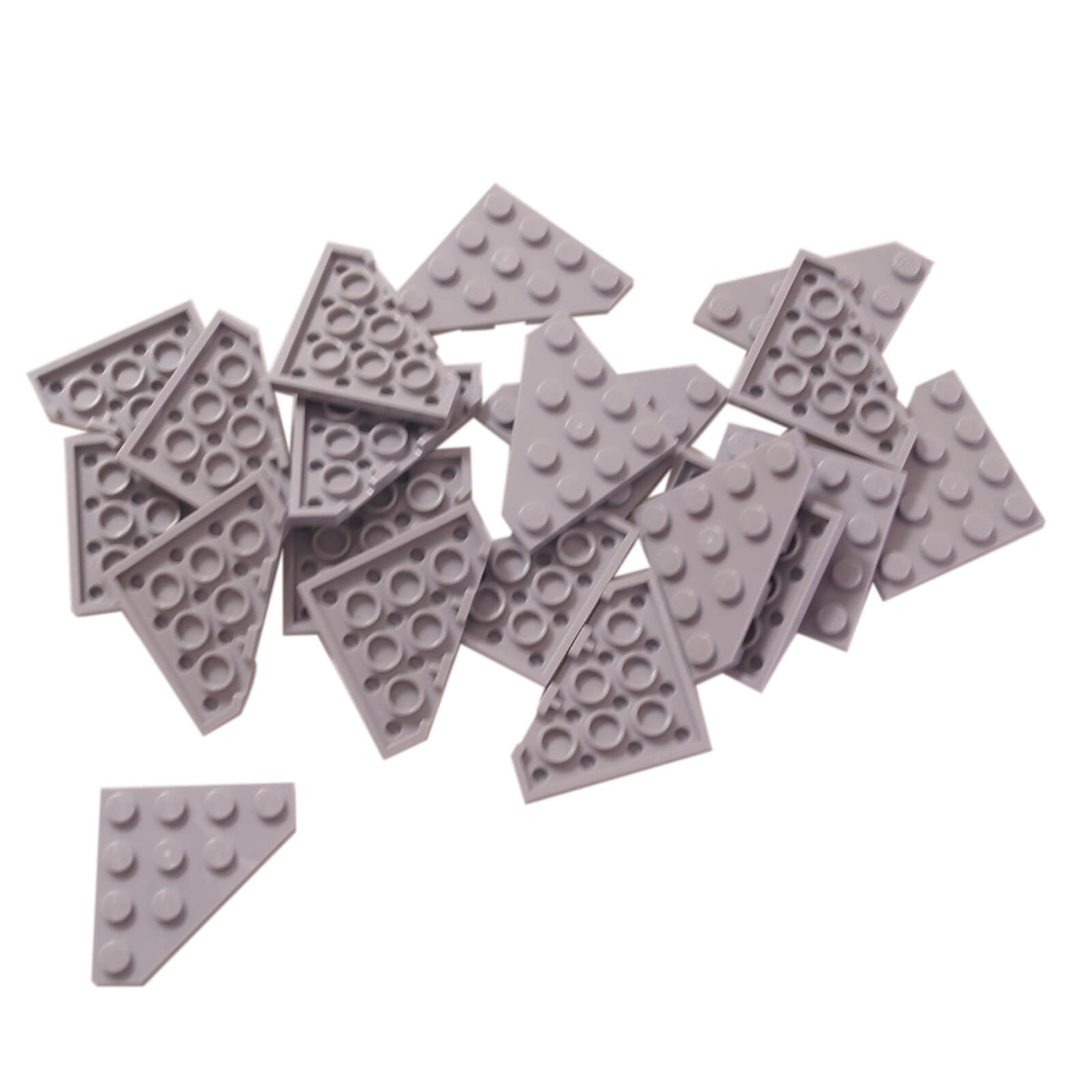 LEGO® Wedge Plate 4 x 4 Cut Corner 30503 light bluish gray