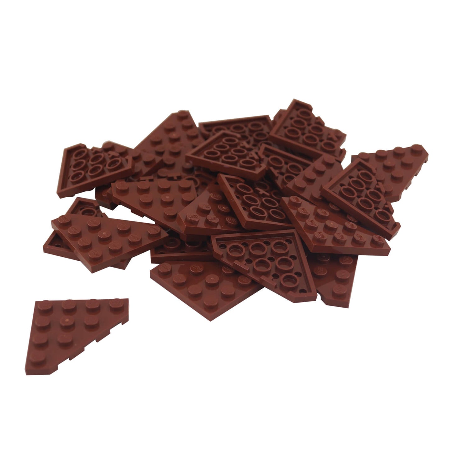 LEGO® Wedge Plate 4 x 4 Cut Corner 30503 reddish brown