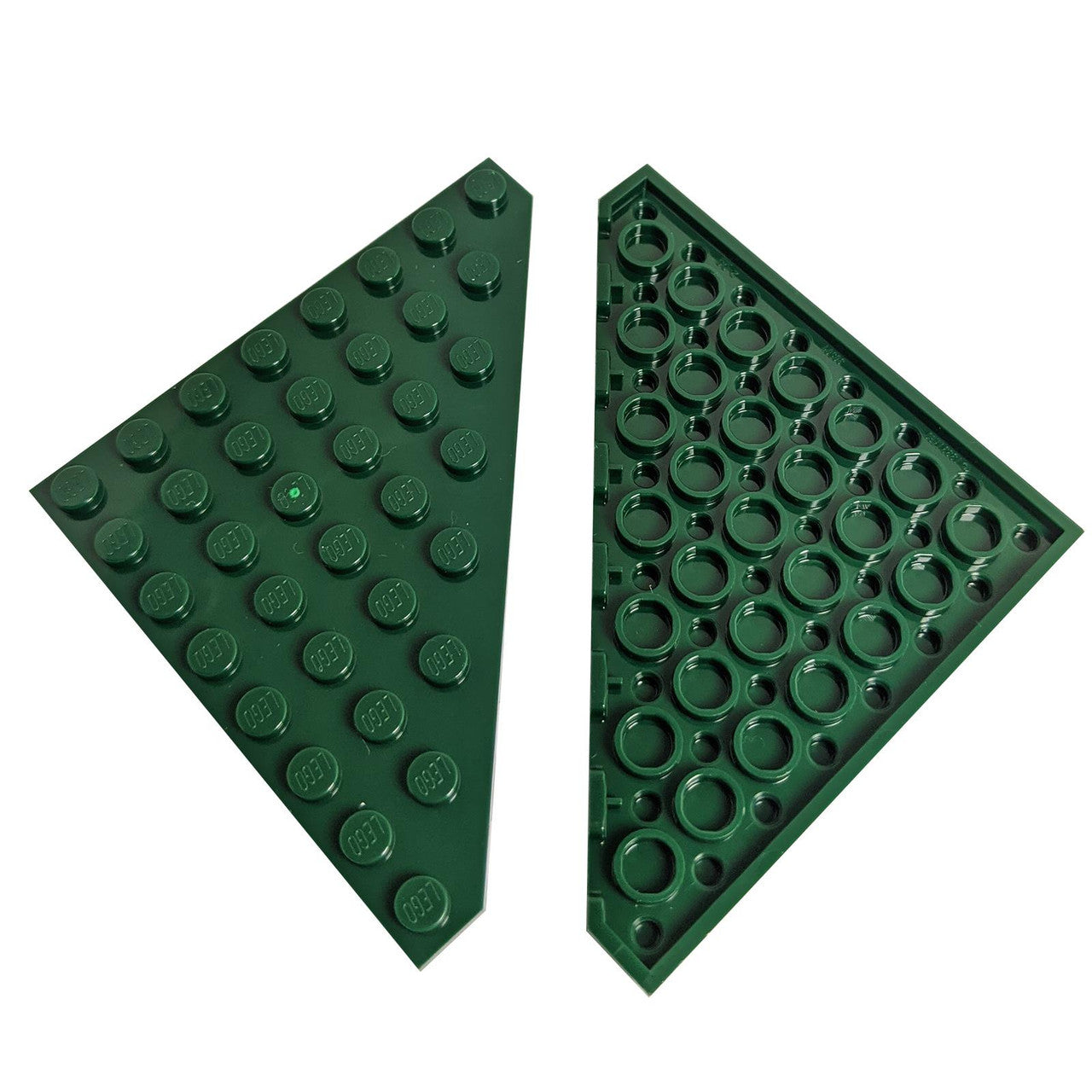 LEGO Wedge Plate 8 x 8 Cut Corner part 30504 dark green