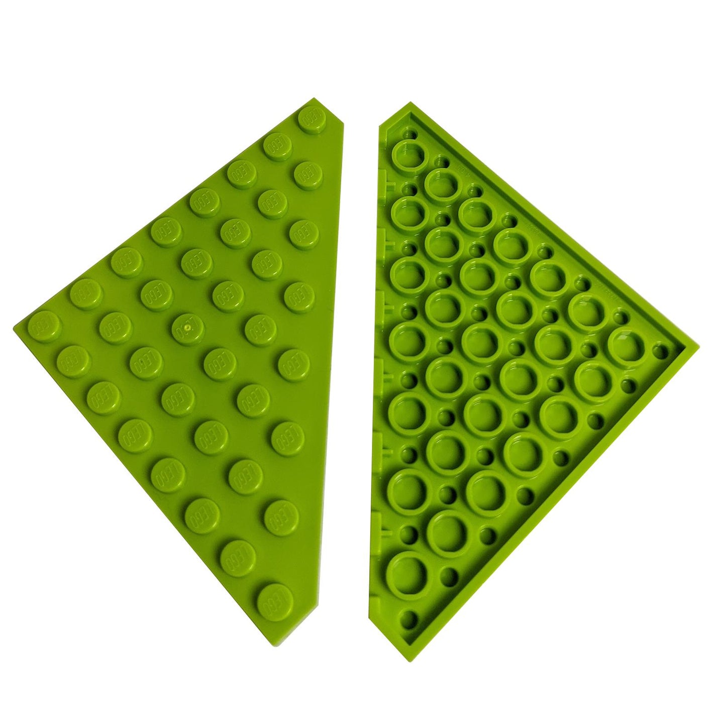 LEGO Wedge Plate 8 x 8 Cut Corner part 30504 lime