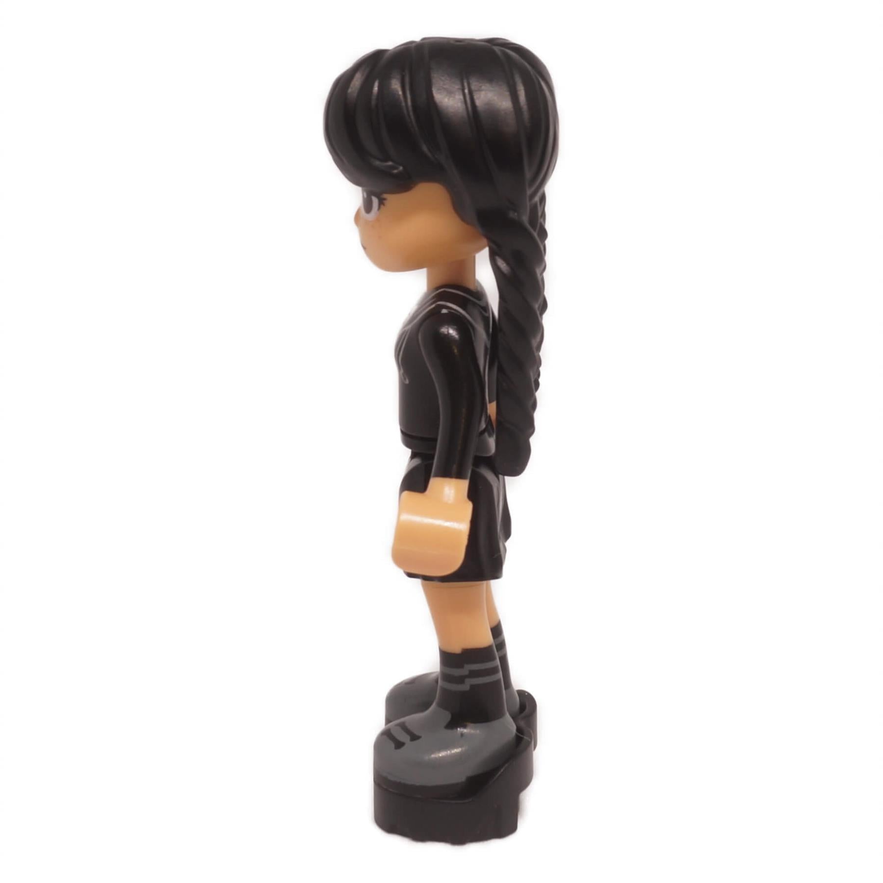 LEGO Wednesday Addams Minifigure wed006 from Black Dahlia Flower 76784-1 side