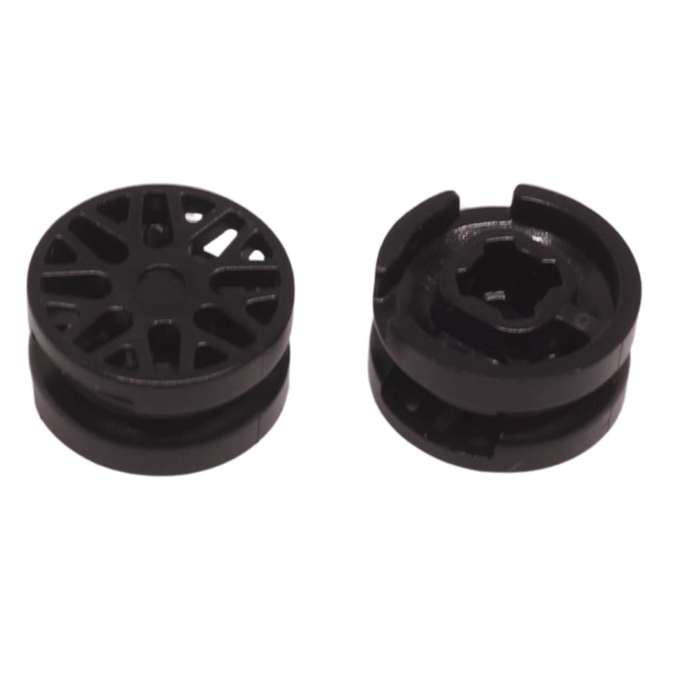 LEGO Wheel 11mm diameter x 6mm width with a detailed 8 'Y' spoke pattern (Part 93595).
