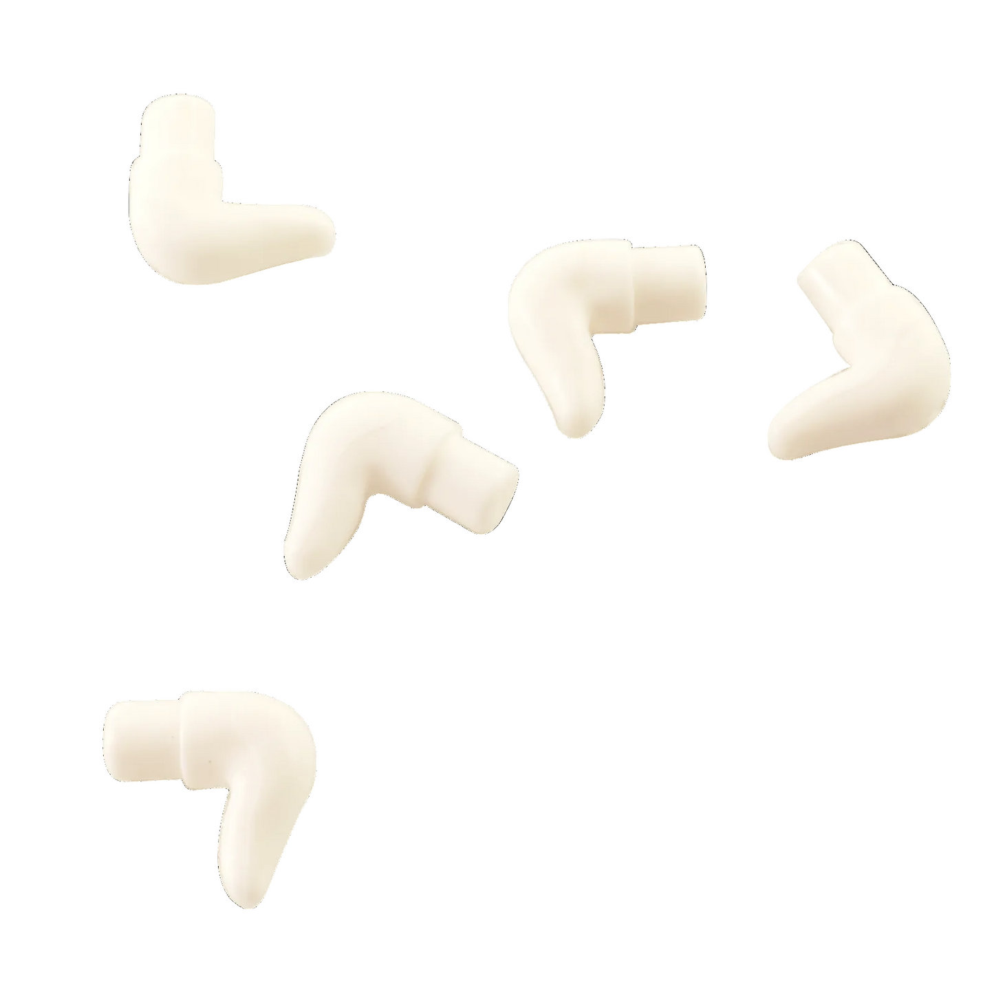 White short cattle horn accessory for minifigure helmets, creature builds, and decorative details

