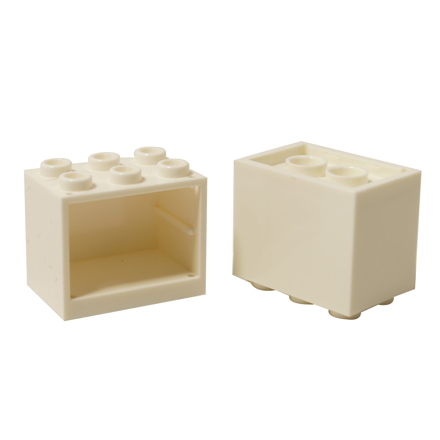 White cupboard container 2 x 3 x 2 piece with hollow studs, commonly used for storage builds
