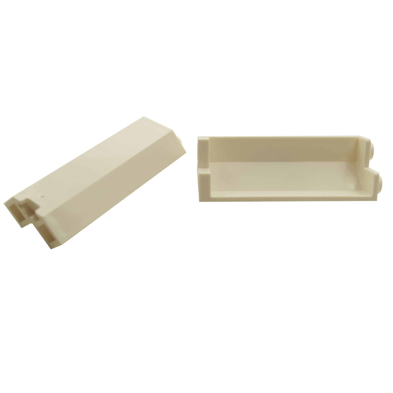White Panel 2 x 2 x 5 Corner Wall featuring tall vertical wall section with smooth outer surface and right-angle corner design