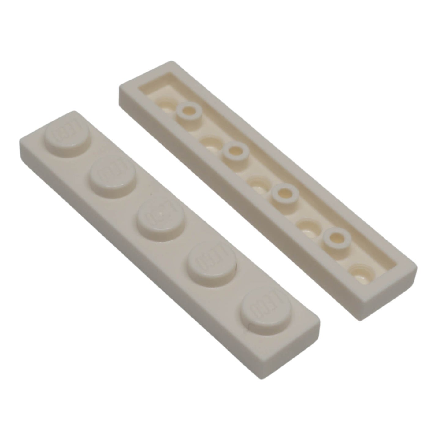 White plate 1 x 5 part 78329 for LEGO® building structures, spacing, and detailing
