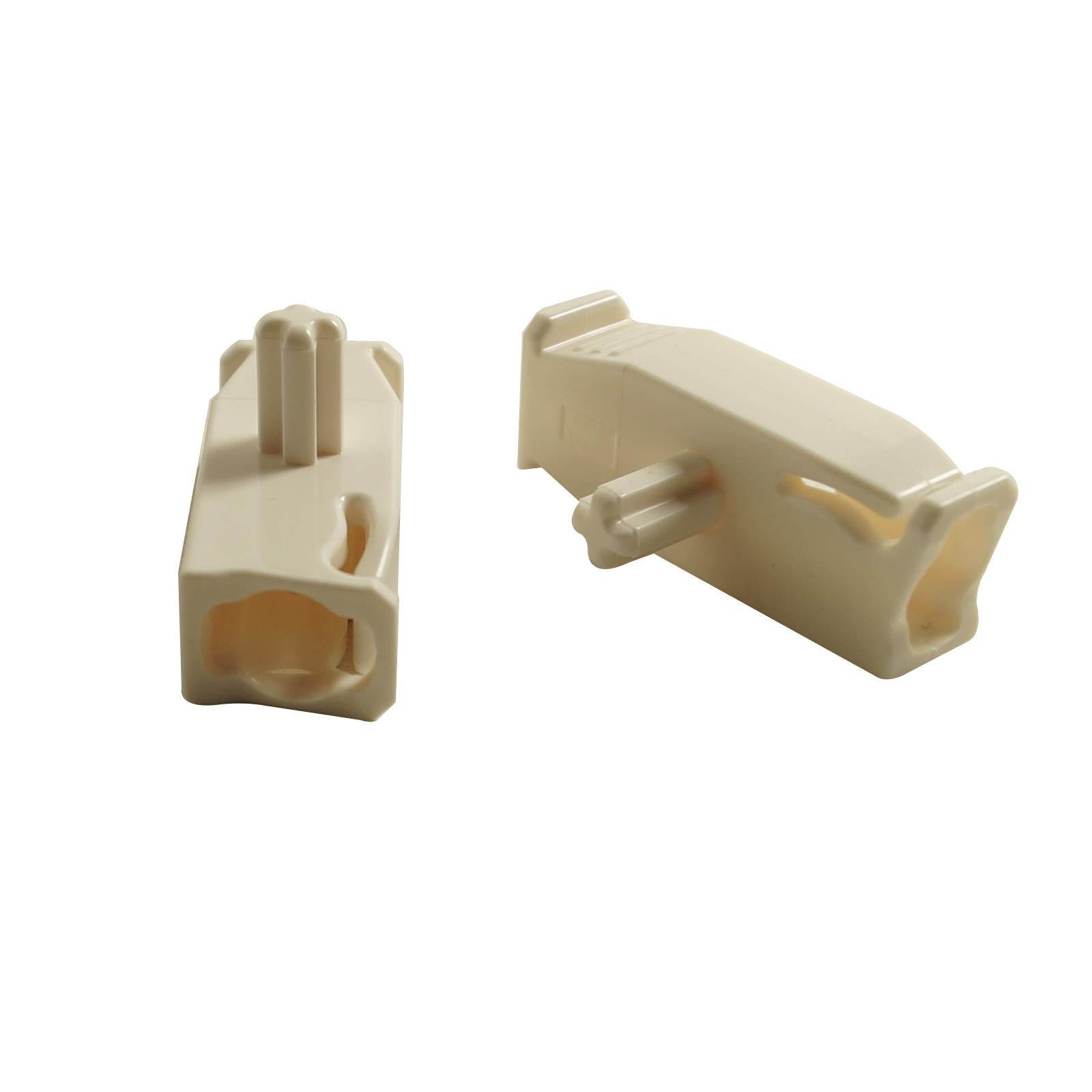 White projectile launcher 4 x 2 x 1 with bottom axle connection designed to fire 1 x 1 round tiles