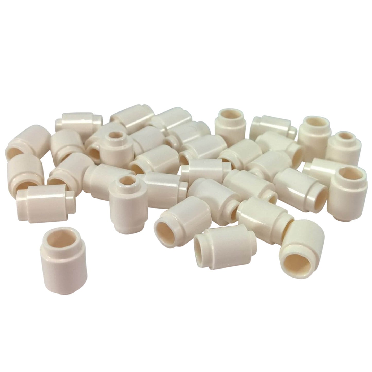 White round 1 x 1 brick part 3062 with cylindrical shape for LEGO® building details and accents
