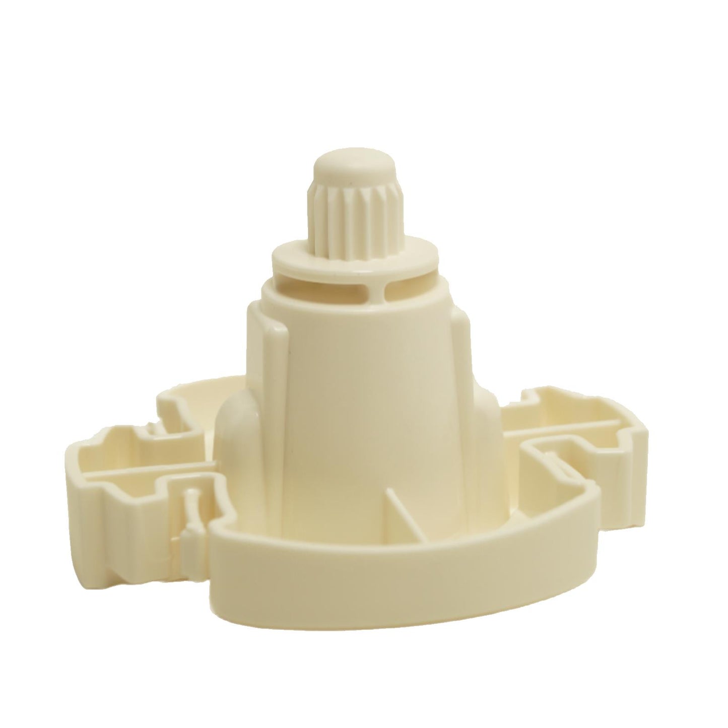 LEGO white spinner turntable base with central gear axle part for spinning mechanism
