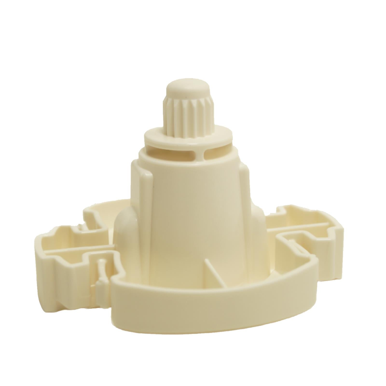 LEGO white spinner turntable base with central gear axle part for spinning mechanism
