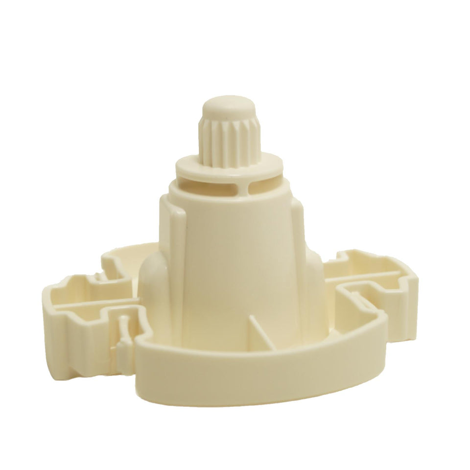 LEGO white spinner turntable base with central gear axle part for spinning mechanism
