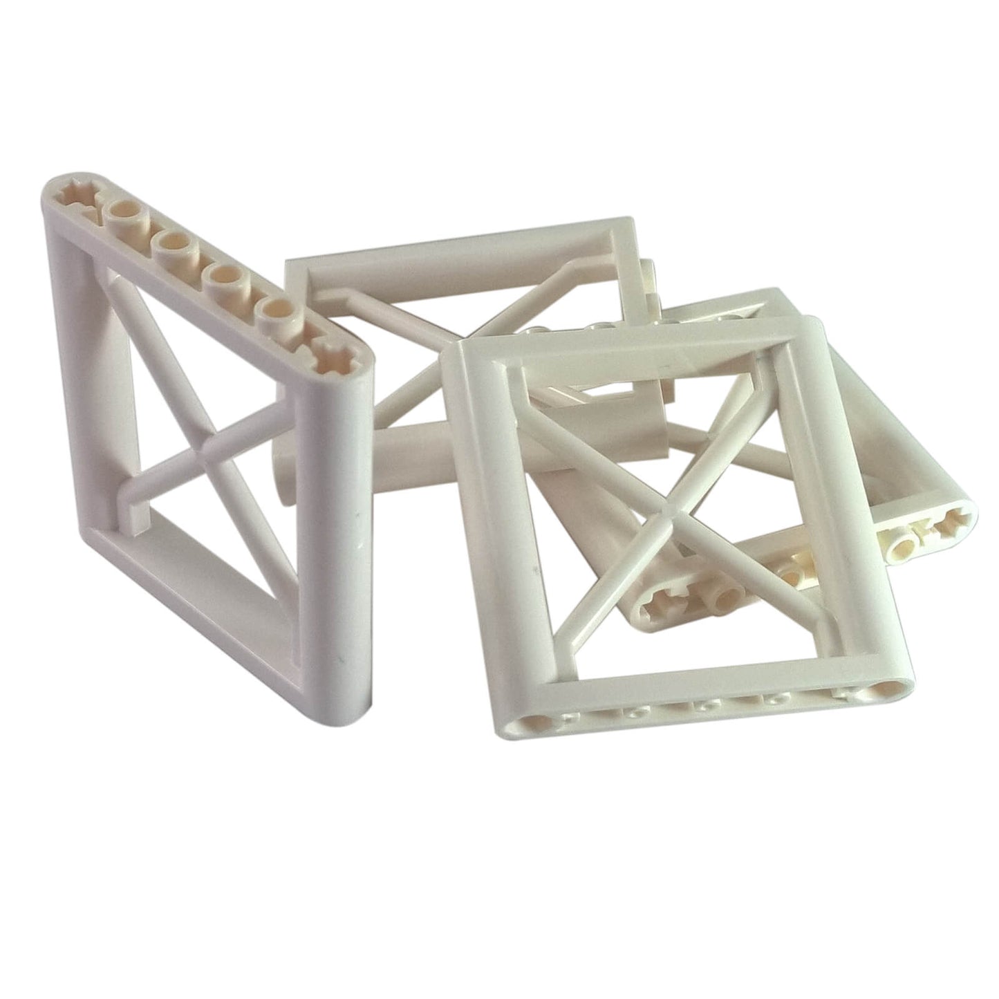 Wit 1 x 6 x 5 rechthoekige ligger steunstuk met open frame ontwerp (64448)
