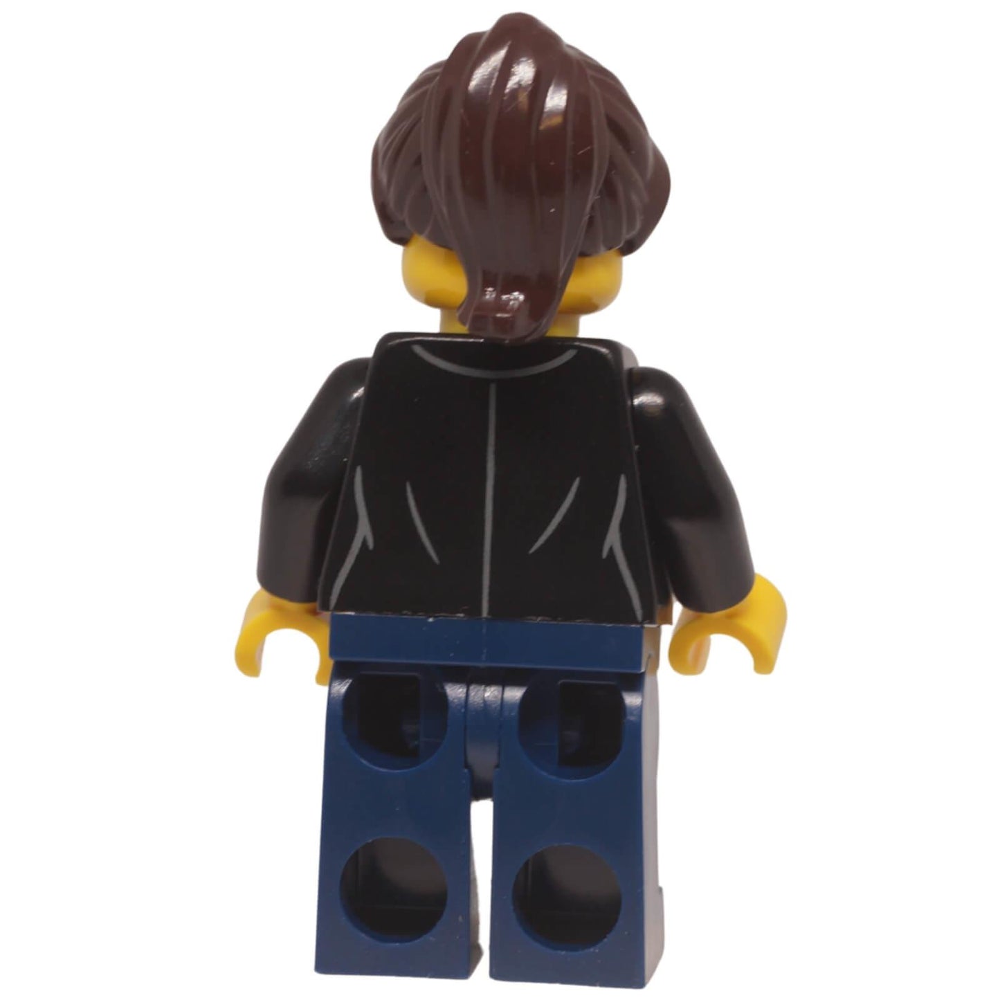 LEGO Wild West female bandit minifigure bdp193 black jacket ponytail, back profile