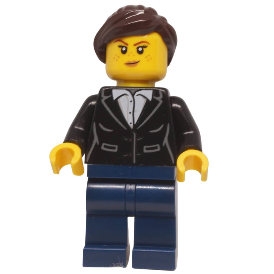 LEGO Wild West female bandit minifigure bdp193 black jacket ponytail