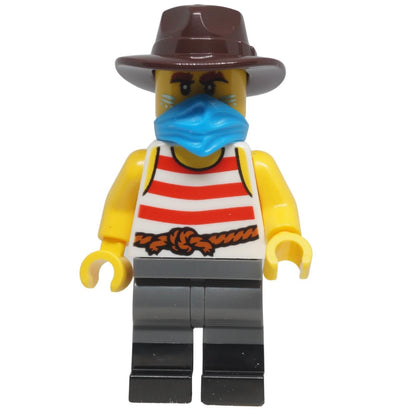 LEGO Wild West Train Bandit Minifigure bdp194 with fedora and blue bandana
