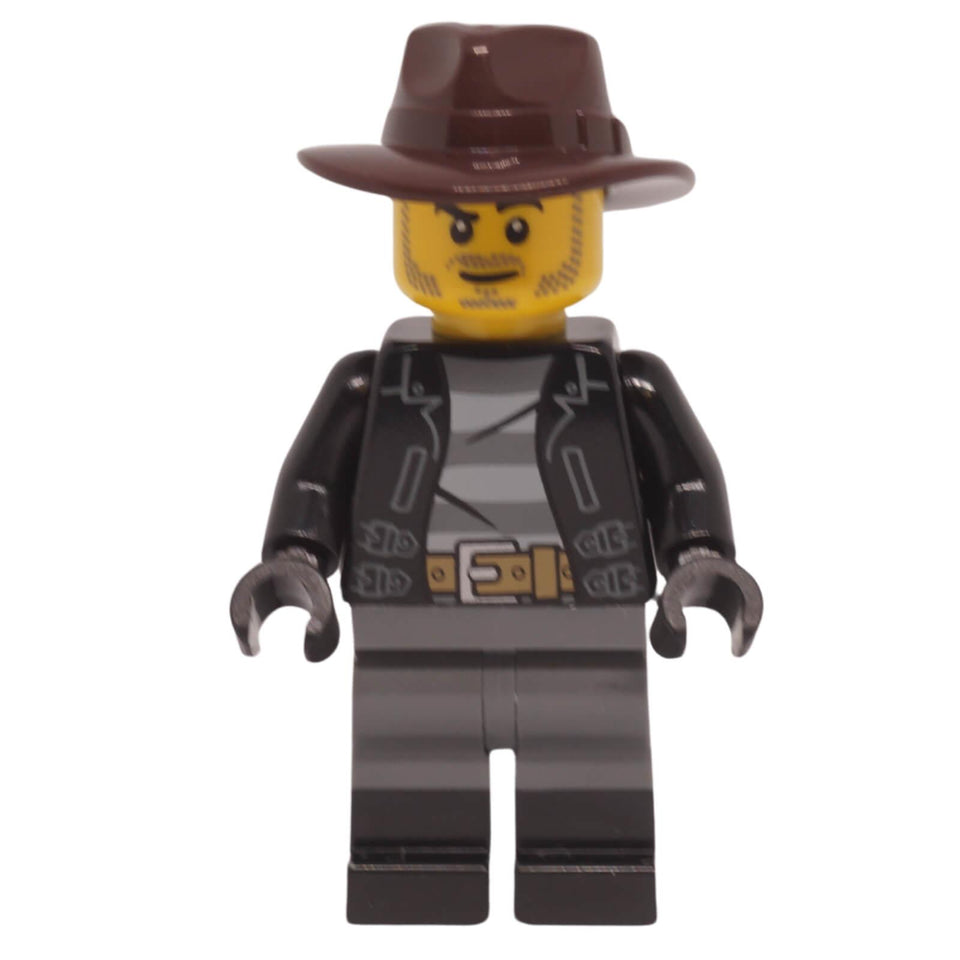 LEGO Wild West Train Cowboy Minifigure bdp199 with dark brown fedora
