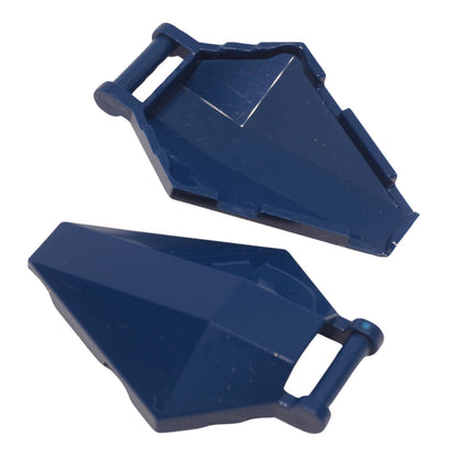windscreen 6 x 4 x 1 hexagonal with bar handle dark blue transparent vehicle canopy piece
