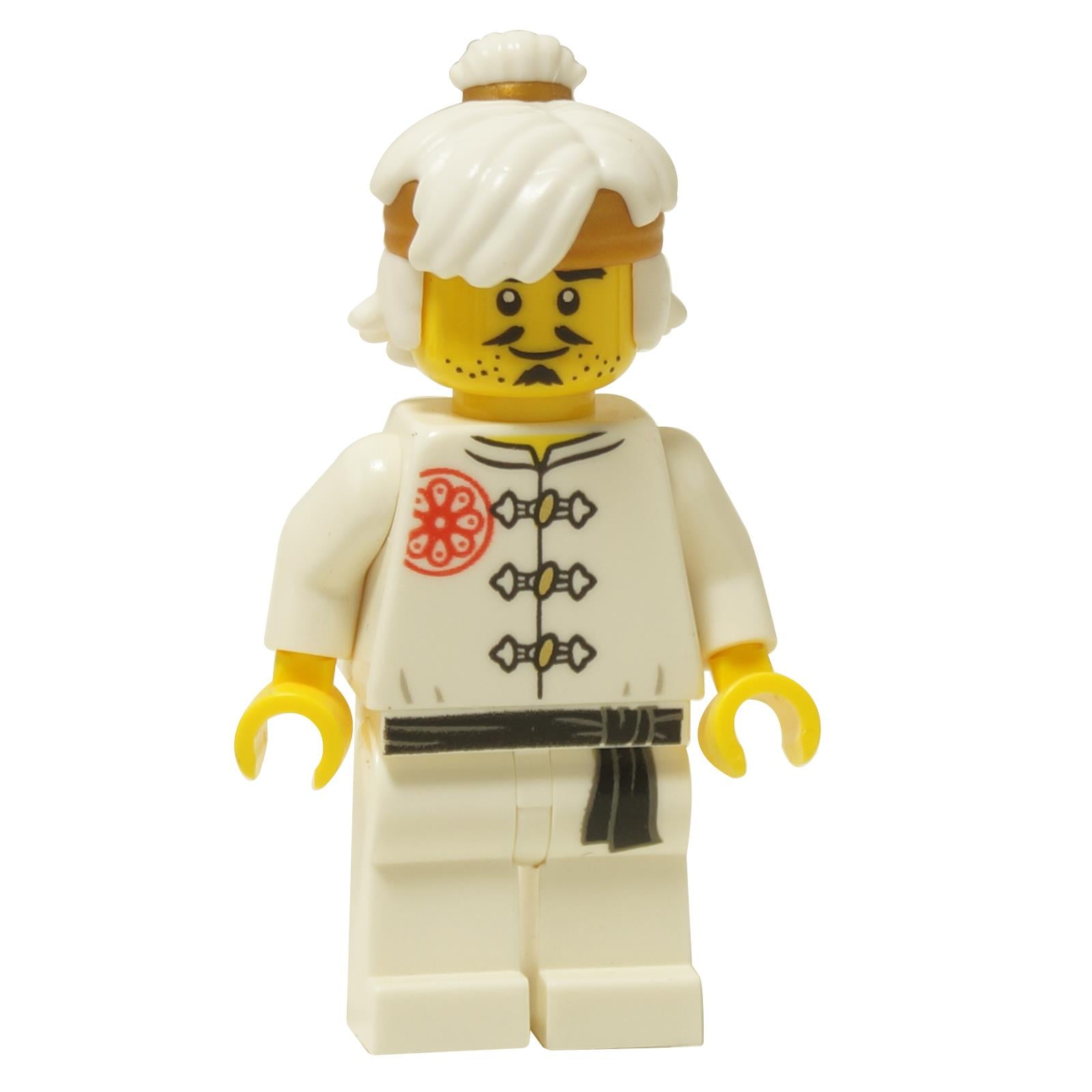 LEGO minifigure of Wu Teen (Sensei Wu) in a white training gi from the NINJAGO TV series.