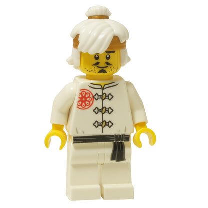 LEGO minifigure of Wu Teen (Sensei Wu) in a white training gi from the NINJAGO TV series.