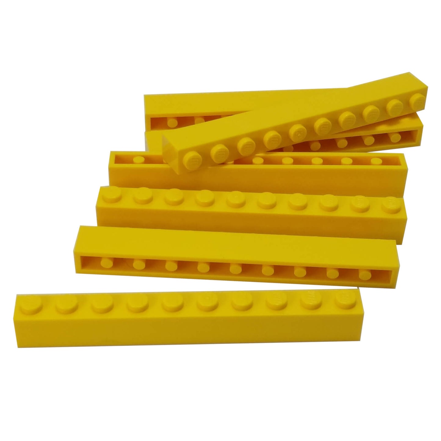 Yellow brick 1 x 12 part 6112, long rectangular building brick for walls, beams and structural builds
