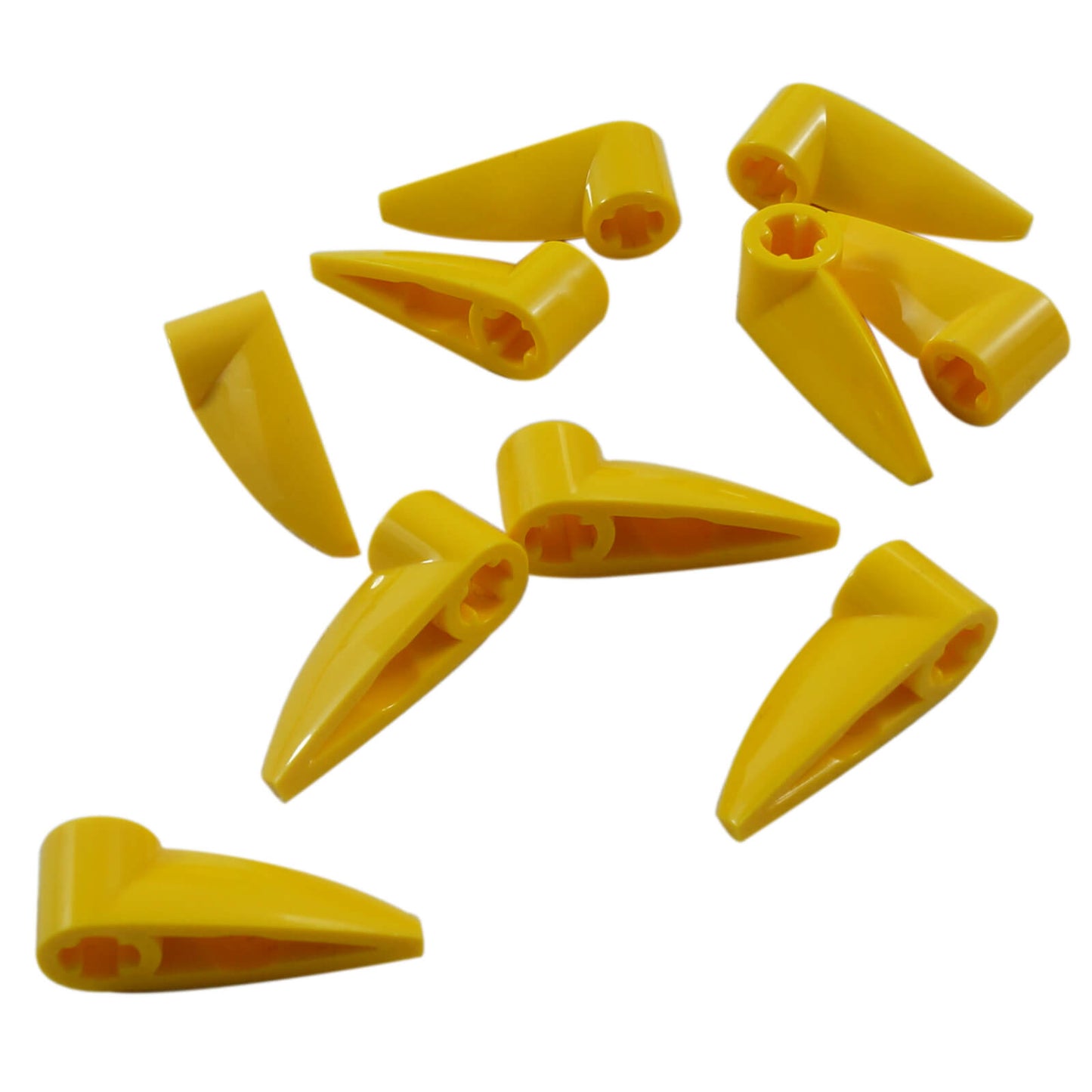 Kuning LEGO® Elemen gigi Bionicle 1 x 3 dengan lubang aci untuk pembinaan Technic dan makhluk
