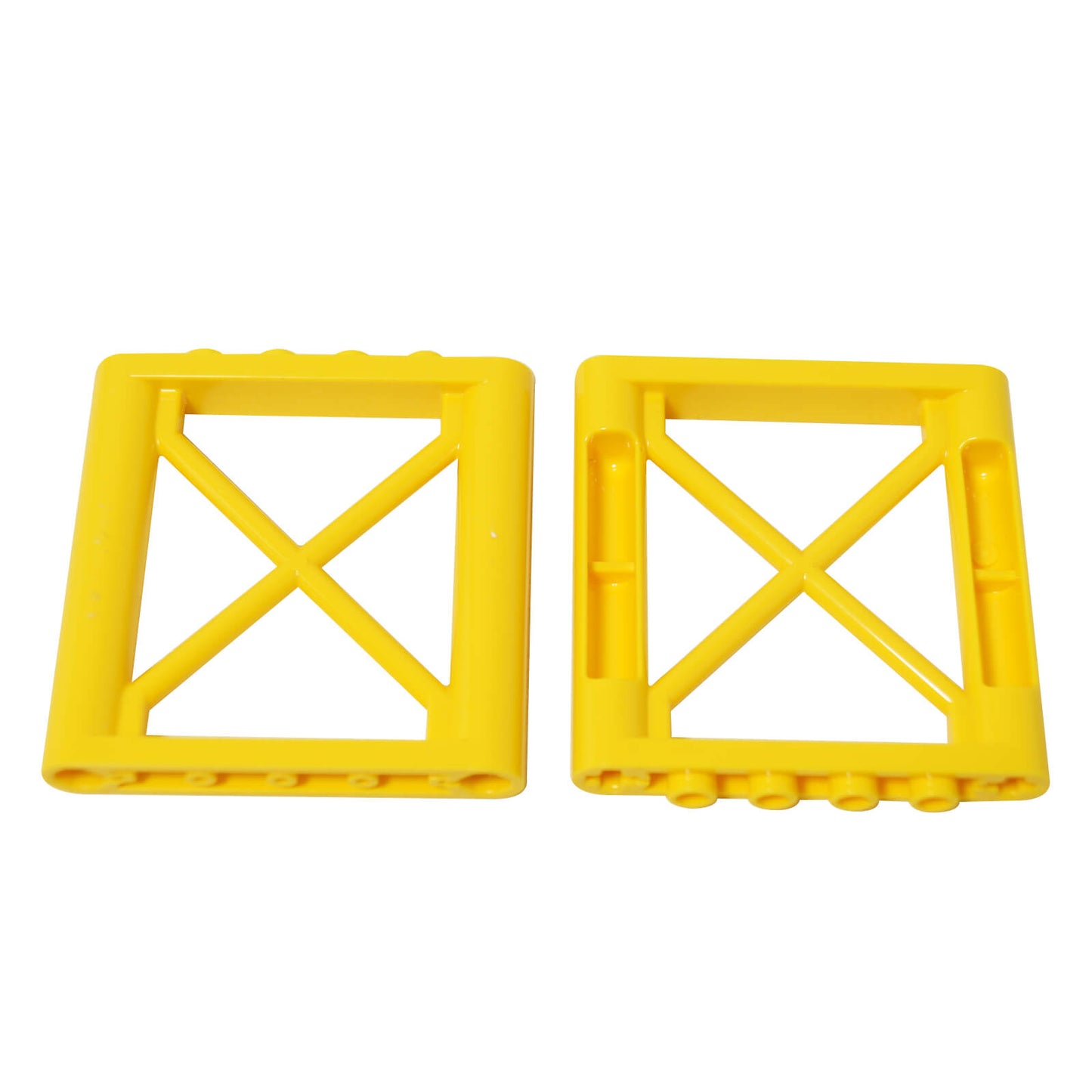Geel 1 x 6 x 5 rechthoekige ligger steunstuk met open frame ontwerp (64448)
