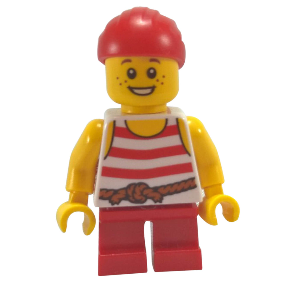 LEGO Pirate Minifigure pi163 with Red Bandana and Short Red Legs
