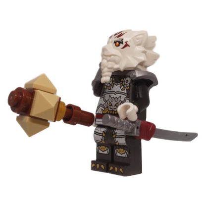 LEGO NINJAGO Zilvar minifigure from set 71863 with weapon front view